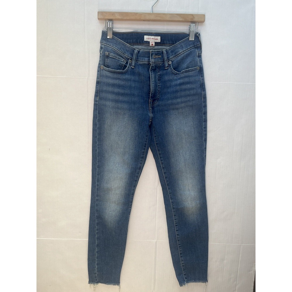 Lucky Brand Bridgette High Rise‎  Skinny Jeans Size 4/27 Ankle Raw Hem